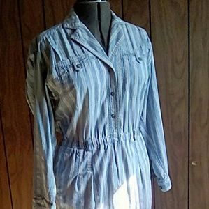 Liz Claiborne  denim with white stripe dress